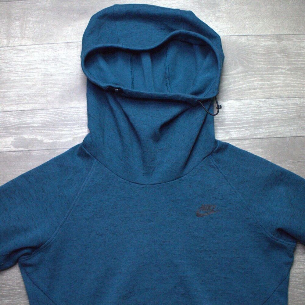 Vintage Nike Hoodie Teal Pullover Small Logo Hooded Sweatshirt Mens Size L